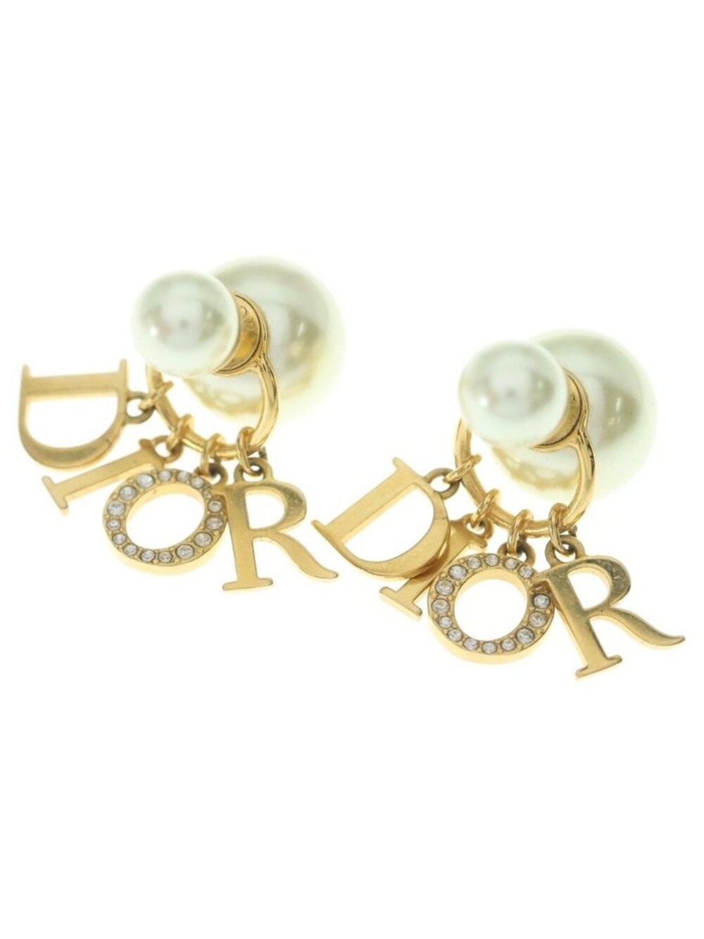 Dior Cannage Faux Pearl Earrings